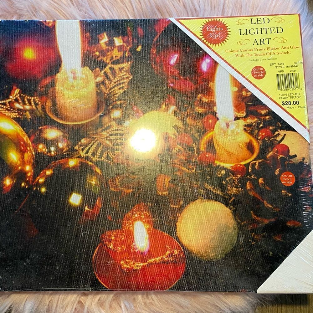 *NWT* LED Lighted Canvas Holiday Art 12x16